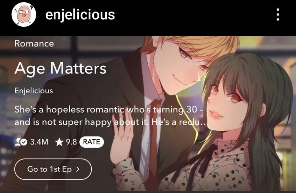 Age Matters Webtoon cover page